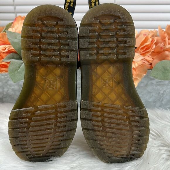 Doc Martens 1460J Combat Boots Youth Size 2 Lace Up Side Zip - Picture 9 of 11